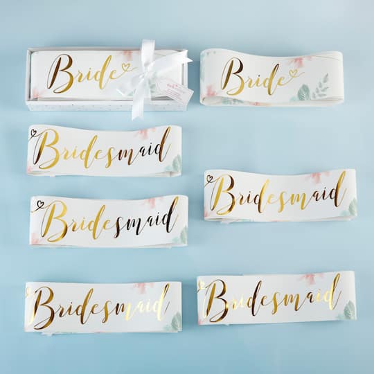 Kate Aspen® Geometric Floral Bachelorette Sash Set, 6ct.